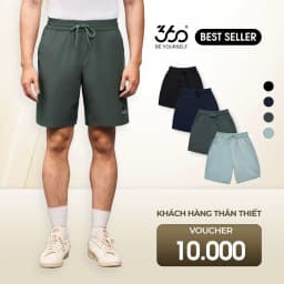 Thumbnail Quần đùi nam thể thao 360 Boutique quần short gió chạy bộ tập gym đi biển mặc nhà thoải mái QSGOL607 1