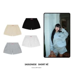 Thumbnail Quần Đùi Nữ SAIGONSE Lưng Chun Thun Nỉ Ống Rộng Thoải Mái Phong Cách Tiện Lợi Tôn Dáng 1