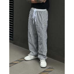 Thumbnail Quần vải thô kẻ sọc Wide Leg The Bad God Palazzo Dáng Rộng 1