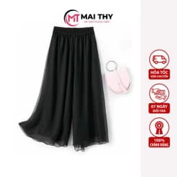 Thumbnail Quần Voan Trung Niên MAI THY Q016, Mẫu Quần Dài Nữ Ống Rộng Chất Voan Lụa Sang Trọng Cao Cấp | Thời Trang Trung Niên U40 2