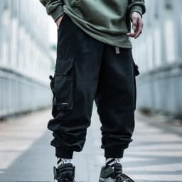 Thumbnail Quần yếm hip hop dáng rộng phong cách chức năng nam IELGY 1