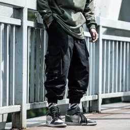 Thumbnail Quần yếm hip hop dáng rộng phong cách chức năng nam IELGY 2