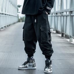 Thumbnail Quần yếm hip hop dáng rộng phong cách chức năng nam IELGY 3