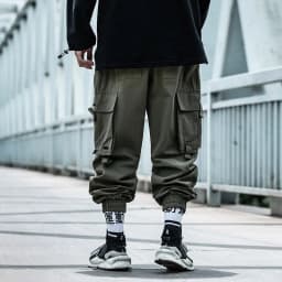 Thumbnail Quần yếm hip hop dáng rộng phong cách chức năng nam IELGY 4