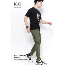 Thumbnail QuầnTúi Hộp Kaki KQSTYLING Rêu Tối co giãn cao cấp premium 1