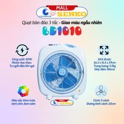 Thumbnail Quạt bàn đảo Senko 2 tấc BD230 - 3 tấc BD1010/BD1012 - 4 tấc BD1410 - Màu ngẫu nhiên - Chính hãng 3