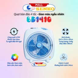 Thumbnail Quạt bàn đảo Senko 2 tấc BD230 - 3 tấc BD1010/BD1012 - 4 tấc BD1410 - Màu ngẫu nhiên - Chính hãng 4