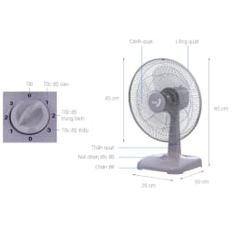 Thumbnail Quạt bàn ASIAvina - VY355790 - xám 3