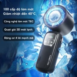 Thumbnail Quạt Cầm Tay 100 Cấp Độ HOKU Quạt Gấp Gọn Đa Năng, Tốc Độ Gió Siêu Mạnh Tích Hợp Pin 4000mah QMN06 4