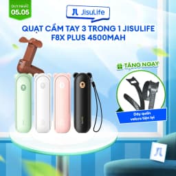 Thumbnail Quạt Cầm Tay 3 in 1 JISULIFE F8X Plus 4500mAh Tích Hợp Sạc Dự Phòng - Đèn Pin Siêu Sáng Bảo Hành 12 tháng 1