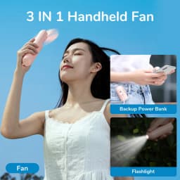 Thumbnail Quạt Cầm Tay Gấp Gọn JISULIFE F8 2000mAh | 2 Cấp Gió | Tích Hợp Sạc Dự Phòng Và  Đèn Pin | Bảo Hành Chính Hãng 12 Tháng 3
