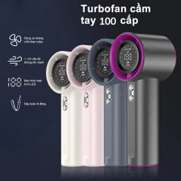 Thumbnail Quạt Cầm Tay Mini Làm Mát Nhanh HOKU 100 Mức Gió Hiển Thị Kỹ Thuật Số Pin 4000mAh Sử Dụng Lên Đến 12H QCT07 3
