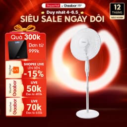 Thumbnail Quạt cây đứng Gaabor FM430M-WH05A xoay tự động tuần hoàn có 3 chế độ gió tùy chỉnh - Hàng chính hãng 1