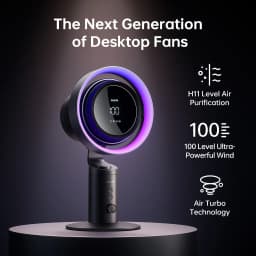 Thumbnail Quạt để bàn cao cấp Jisulife Pro3 | Pin 10000mAh | Sử dụng tới 9 giờ | Màn hình LED hiển thị năng lượng gió |BH 12 tháng 2