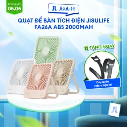 Thumbnail Quạt Để Bàn Tích Điện 4 Cấp Độ Gió JISULIFE FA26A | Pin 2000mAh Sử Dụng Lên Đến 6H | Bảo Hành Chính Hãng 12 Tháng 1