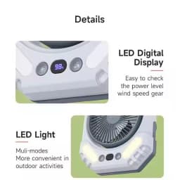 Thumbnail Quạt để bàn tích điện đa năng Yoobao FD1 20000mAh | Sử dụng lên đến 75h | Tích hợp sạc dự phòng 18W | Bảo hành 12 tháng 2