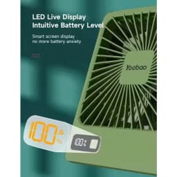 Thumbnail Quạt để bàn tích điện mini Yoobao Q3C 3000/5000mAh | Công suất 3W | 4 cấp độ gió | Màn hình LED | Bảo hành 12 tháng 1