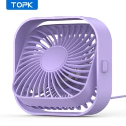 Thumbnail Quạt để bàn TOPK K51 mini cổng USB không ồn 3 tốc độ gió 5 inch xoay 360° cho bàn văn phòng tại nhà 1