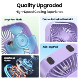 Thumbnail Quạt để bàn TOPK K51 mini cổng USB không ồn 3 tốc độ gió 5 inch xoay 360° cho bàn văn phòng tại nhà 2
