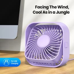 Thumbnail Quạt để bàn TOPK K51 mini cổng USB không ồn 3 tốc độ gió 5 inch xoay 360° cho bàn văn phòng tại nhà 3