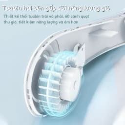 Thumbnail Quạt Đeo Cổ HOKU Tích Điện Không Cánh Siêu Mát 360 Độ 3 Chế Độ Mát Sử Dụng Lên Đến 16H Chính Hãng QDC03 4