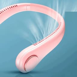 Thumbnail Quạt đeo cổ không cánh cao cấp, quạt đeo cổ tích điện pin khủng 2500mAh dử dụng cực lâu, 3 cấp độ gió tiện lợi 2