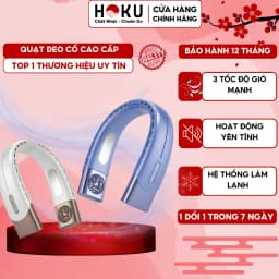Thumbnail Quạt Đeo Cổ Làm Mát HOKU 5 Cấp Độ Gió Làm Mát Nhanh Không Gây Tiếng Ồn, Thời Gian Sử Dụng Lên Tới 10H QDC02 1