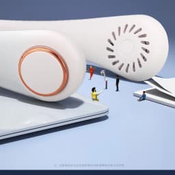 Thumbnail Quạt đeo cổ tích điện siêu mát, quạt đeo cổ không cánh pin 2500mAH chạy cực êm và bền, ba cấp độ gió cổng sạc USB 1