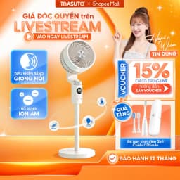 Thumbnail Quạt Điện Cây Masuto Thông Minh AI Điều Khiển Bằng Giọng Nói Quạt Mát Ion Âm Bổ Sung Oxy Điều Hòa Không Khí Remote Từ Xa 1