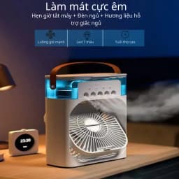 Thumbnail Quạt điều hòa hơi nước mini HOKU máy lạnh mini 3 Chế Độ Tích Hợp Led, Sạc USB Để Bàn Tiện Dụng QDH02 3
