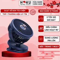 Thumbnail Quạt kẹp tích điện mini JIASHI DELADEP 4 tốc độ gió thổi pin lớn 10000 mAh dùng tới 24h sạc xoay linh hoạt 720 độ QMN16 1