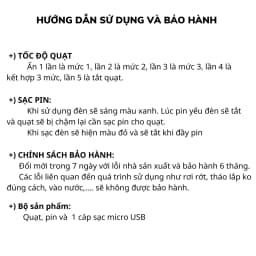 Thumbnail Quạt kẹp tích điện mini JIASHI DELADEP 4 tốc độ gió thổi pin lớn 10000 mAh dùng tới 24h sạc xoay linh hoạt 720 độ QMN16 2
