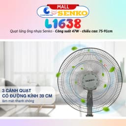 Thumbnail Quạt Lửng Ống Nhựa Senko L1638 - Công suất 47W - Màu tuỳ chọn - Hàng Chính Hãng 4