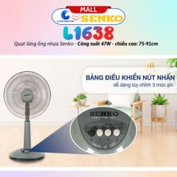 Thumbnail Quạt lửng ống nhựa Senko L1638 - Công suất 47W - Màu tuỳ chọn - Hàng chính hãng - Bảo hành 24 tháng 3