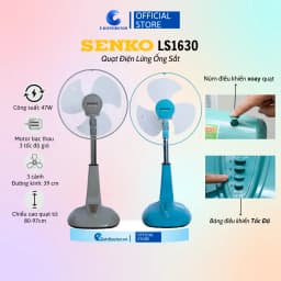 Thumbnail Quạt Lửng Ống Sắt Senko LS1630 - Giao Màu Ngẫu Nhiên - Hàng Chính Hãng 1