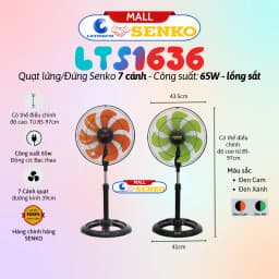 Thumbnail Quạt lửng thân sắt 7 cánh Senko LTS1636 - Màu tuỳ chọn - Hàng chính hãng 1