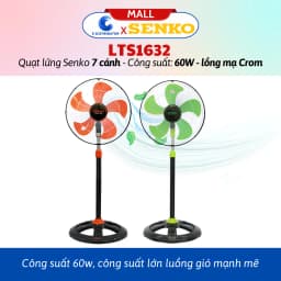 Thumbnail Quạt lửng thân sắt Senko LTS1632 (lồng mạ Crom) - Màu ngẫu nhiên - Hàng Chính Hãng 4