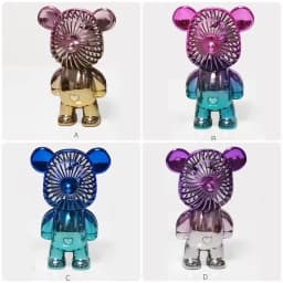 Thumbnail Quạt mini tích điện NIKITO cầm tay hình gấu Bearbrick siêu dễ thương có cổng sạc USB 2