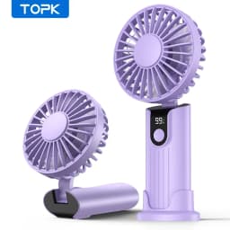 Thumbnail Quạt Mini TOPK có thể sạc lại 5000mAh cầm tay cầm tay tiện dụng USB Pocket Quạt điện làm mát cá nhân 1