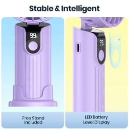 Thumbnail Quạt Mini TOPK có thể sạc lại 5000mAh cầm tay cầm tay tiện dụng USB Pocket Quạt điện làm mát cá nhân 3