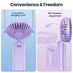 Thumbnail Quạt Mini TOPK có thể sạc lại 5000mAh cầm tay cầm tay tiện dụng USB Pocket Quạt điện làm mát cá nhân 4