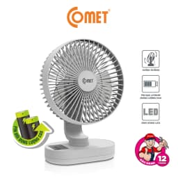 Thumbnail Quạt Sạc Đa Năng COMET CRF1406 Để Bàn 6W 3 Cấp Độ Gió, Đèn LED, Pin Lithium Dung Lượng Cao 2