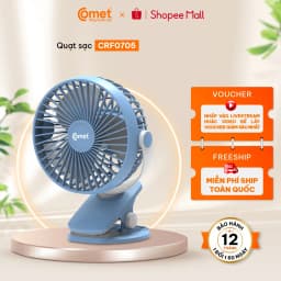 Thumbnail Quạt Sạc Để Bàn, Cầm tay Comet Nhiều Chức Năng Bảo Hành 12 Tháng, Lỗi 1 Đổi 1 Trong 6 Tháng 1