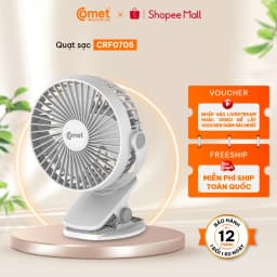 Thumbnail Quạt Sạc Để Bàn, Cầm tay Comet Nhiều Chức Năng Bảo Hành 12 Tháng, Lỗi 1 Đổi 1 Trong 6 Tháng 2