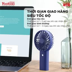Thumbnail Quạt sạc mini để bàn làm việc YOOBAO F3 6000mAh/3000mAh - có thể chạy 32 giờ - Bảo hành 12 tháng 1