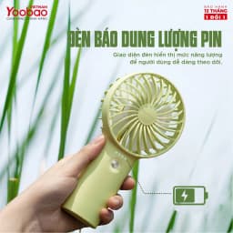 Thumbnail Quạt sạc mini để bàn làm việc YOOBAO F3 6000mAh/3000mAh - có thể chạy 32 giờ - Bảo hành 12 tháng 4