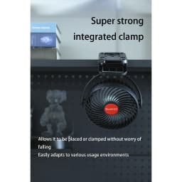 Thumbnail Quạt sạc mini Yoobao F8 để bàn/kẹp nôi 8000mAh 3 tốc độ | Đèn LED + sạc dự phòng | Bảo hành 12 tháng 2