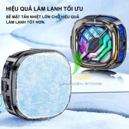 Thumbnail Quạt tản nhiệt điện thoại HOSAN X76A / X76A Pro trang bị đèn Led RGB và màn hình hiển thị nhiệt độ 4