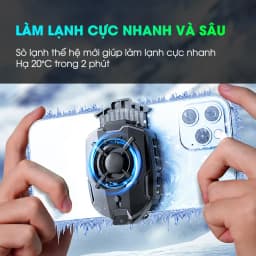 Thumbnail Quạt tản nhiệt điện thoại MEMO DLA7 sò lạnh làm mát sâu chống ồn led gaming chơi game liên quân tốc chiến pubg ff mobile 4