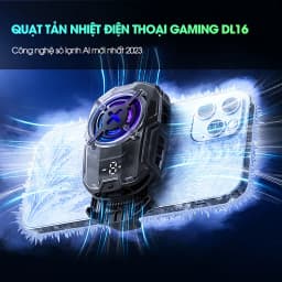 Thumbnail Quạt tản nhiệt điện thoại sò lạnh MEMO DL16 gaming led rgb chống ồn chế độ AI nhân tạo làm mát nhanh tránh giật lag 3